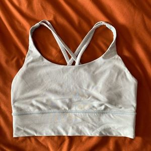 Lululemon Long Line Energy Bra (Icy Blue, size 6)